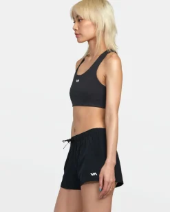 RVCA VA ESSENTIAL LOW-RISE YOGGER SPORT SHORTS Black Clearance