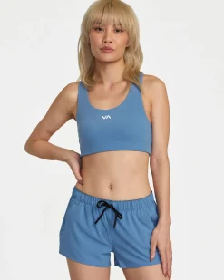 RVCA VA ESSENTIAL LOW-RISE YOGGER SPORT SHORTS Coronet Blue New