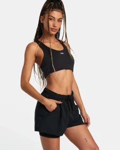 RVCA VA ESSENTIAL MID-RISE YOGGER X TECHNICAL TRAINING SHORTS Black Outlet