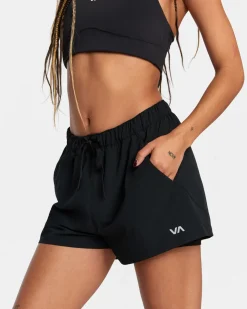 RVCA VA ESSENTIAL MID-RISE YOGGER X TECHNICAL TRAINING SHORTS Black Outlet