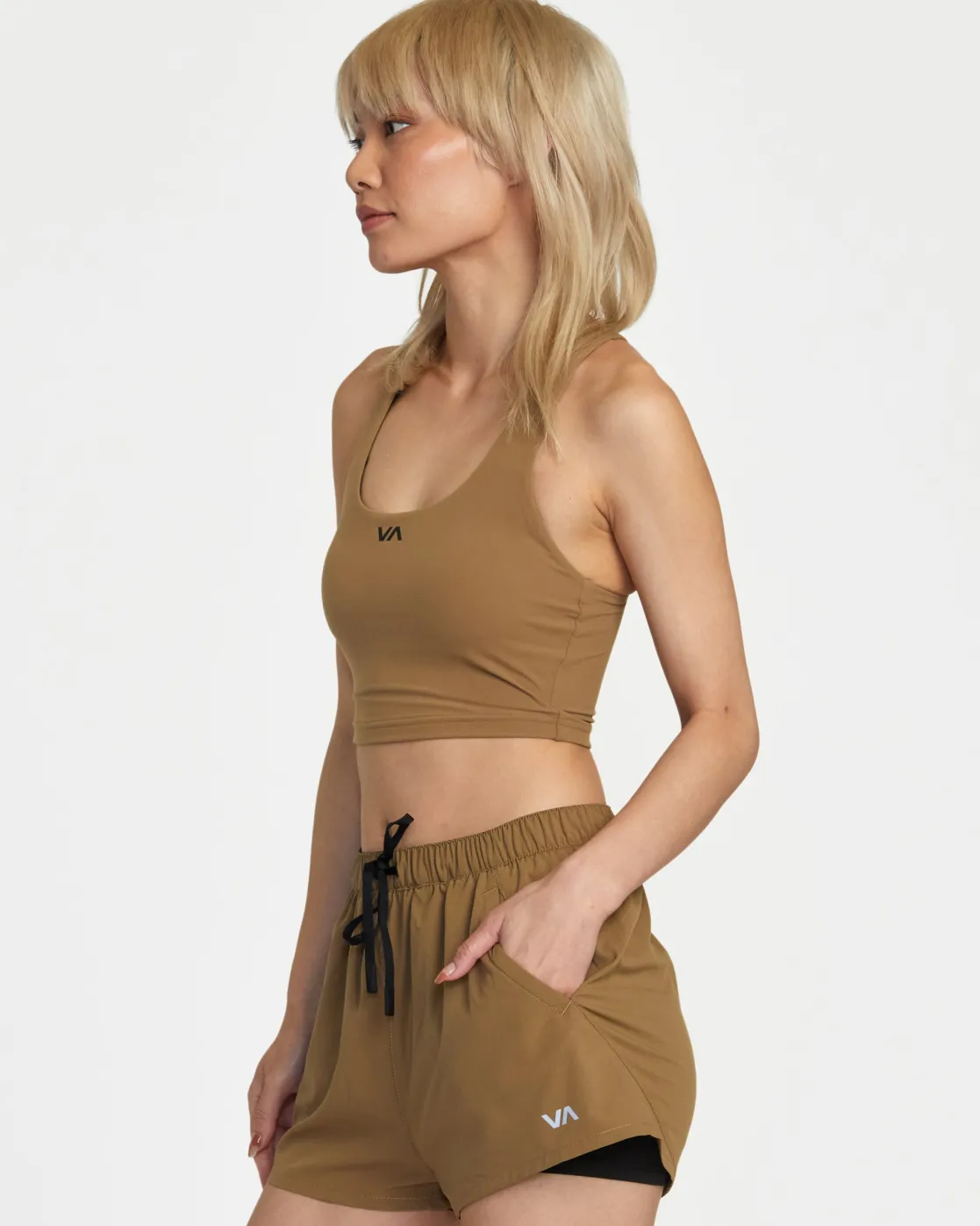 RVCA VA ESSENTIAL MID-RISE YOGGER X TECHNICAL TRAINING SHORTS Ermine Online