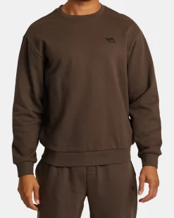 RVCA VA ESSENTIAL SWEATSHIRT Mocha Clearance