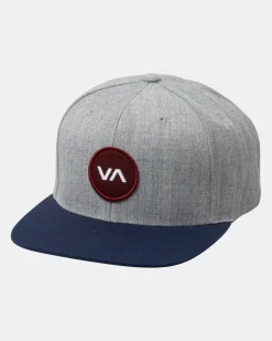 RVCA VA PATCH SNAPBACK HAT Heather Navy Best
