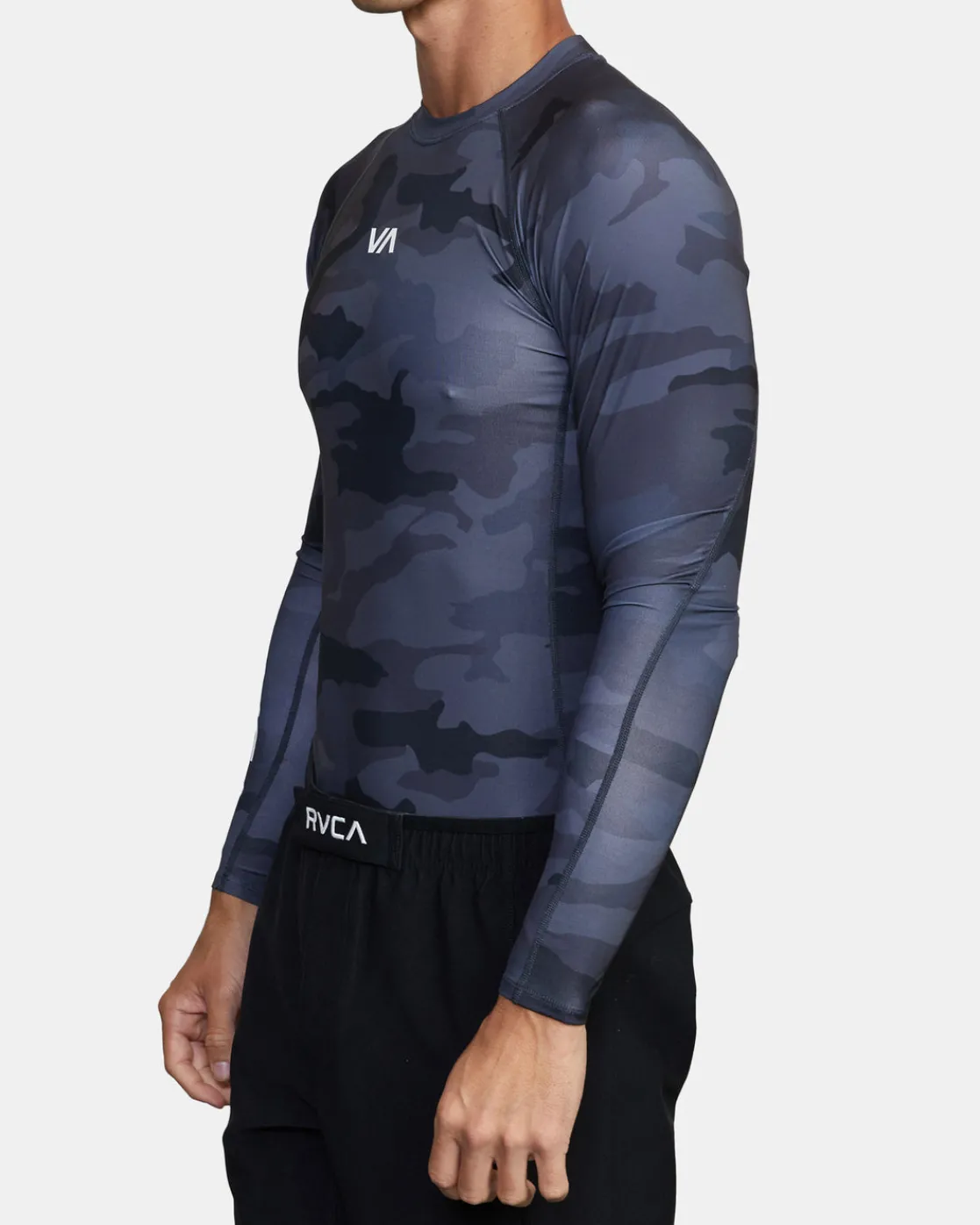 RVCA VA SPORT LONG SLEEVE RASHGUARD Black Camo Clearance