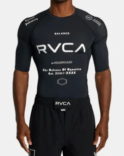 RVCA VA SPORT SHORT SLEEVE RASHGUARD Black All Brand 2 Discount