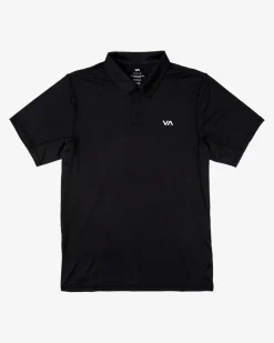 RVCA VA SPORT VENT TECHNICAL POLO SHIRT Black Hot