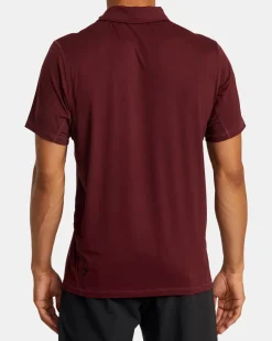 RVCA VA SPORT VENT TECHNICAL POLO SHIRT Plum Outlet