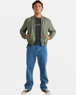 RVCA VACANCY BOMBER JACKET Sage Leaf Discount
