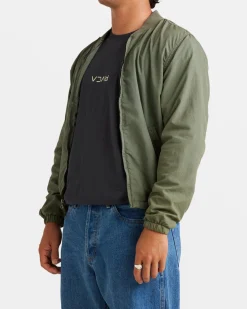 RVCA VACANCY BOMBER JACKET Sage Leaf Discount