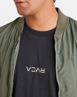 RVCA VACANCY BOMBER JACKET Sage Leaf Discount