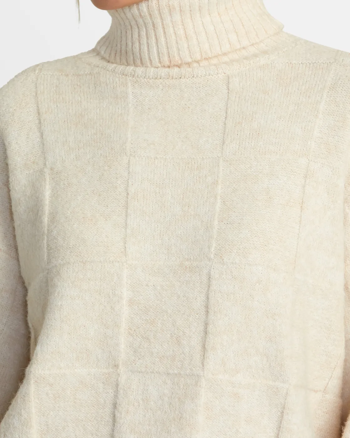 RVCA VINEYARD TURTLENECK SWEATER Oatmeal Sale