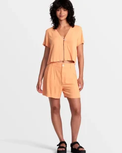 RVCA VISTA TOP SHIRT Copper Tan Sale