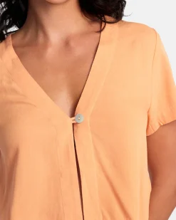 RVCA VISTA TOP SHIRT Copper Tan Sale