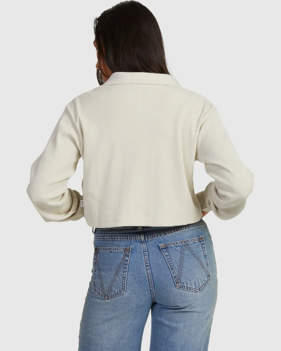 RVCA WAFFLE VTG LONG SLEEVE KNIT Bone Sale