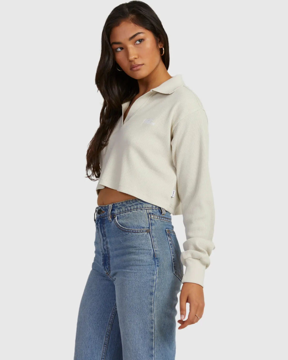 RVCA WAFFLE VTG LONG SLEEVE KNIT Bone Sale