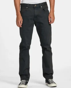 RVCA WEEKEND ANP DENIM JEANS Black Overdye Discount