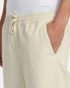 RVCA WEEKEND ELASTIC WAIST SHORTS Latte Clearance