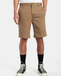 RVCA WEEKEND STRETCH 20" SHORTS Dark Khaki Sale