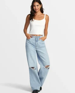 RVCA WESTSIDE CROP TOP Whisper White