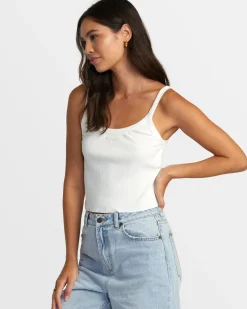 RVCA WESTSIDE CROP TOP Whisper White