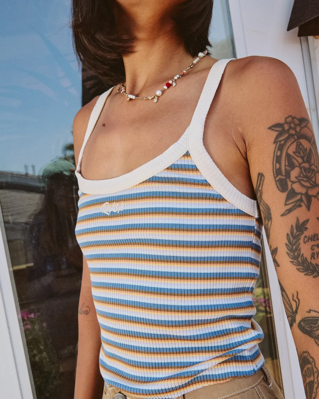 RVCA WESTSIDE CROP TOP Multi