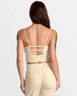 RVCA WHITNEY FITTED CROP TOP Latte Discount