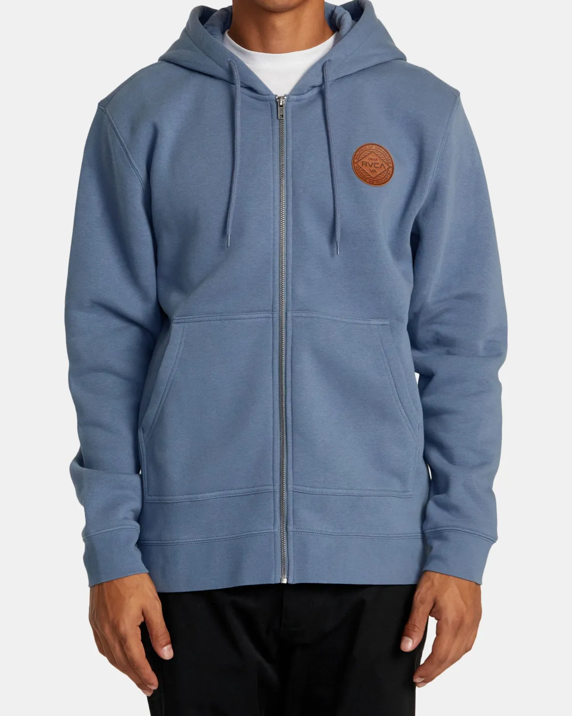 RVCA WORDMARK ZIP HOODIE Flint Stone Best