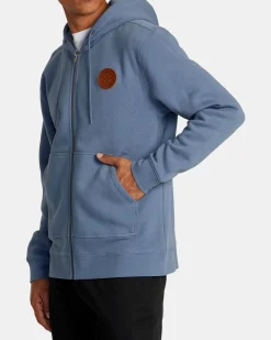 RVCA WORDMARK ZIP HOODIE Flint Stone Best