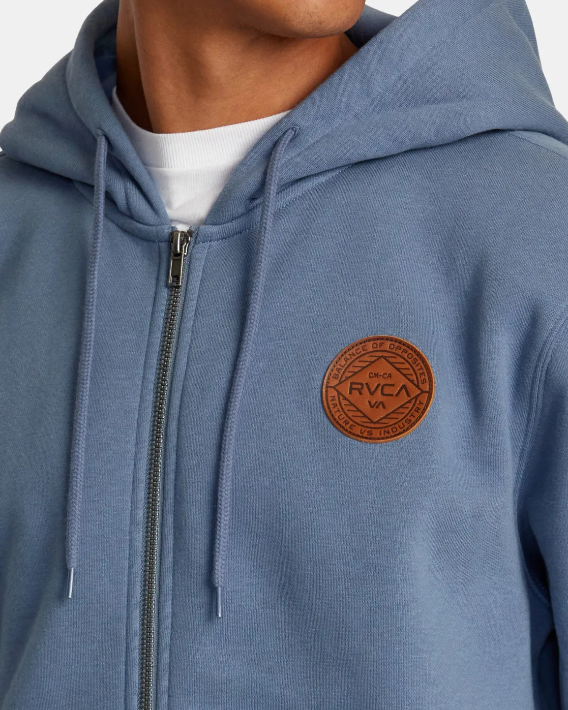 RVCA WORDMARK ZIP HOODIE Flint Stone Best