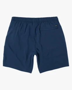 RVCA YOGGER STRETCH 17" ATHLETIC SHORTS Midnight Hot