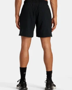 RVCA YOGGER STRETCH 17" ATHLETIC SHORTS Black Multi Sale