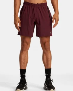 RVCA YOGGER STRETCH 17" ATHLETIC SHORTS Plum Best