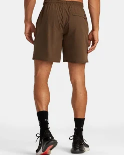RVCA YOGGER STRETCH 17" ATHLETIC SHORTS Mocha