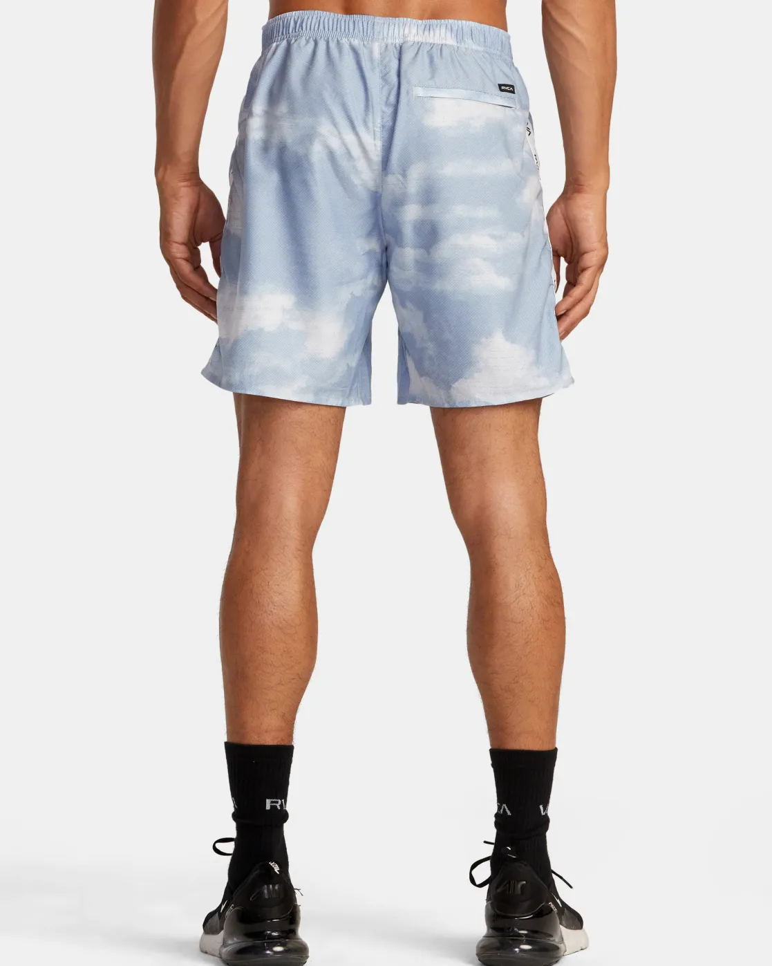 RVCA YOGGER STRETCH 17" ATHLETIC SHORTS Digi Clouds Clearance