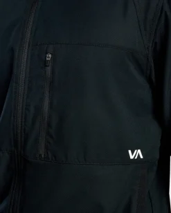 RVCA YOGGER ZIP-UP HOODED JACKET II Black Discount