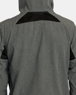 RVCA YOGGER ZIP-UP HOODED JACKET II Charcoal Heather Hot